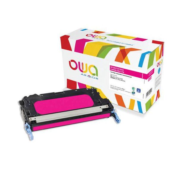 Toner remanufacturé HP Q6473A - Canon 717M - Magenta - Owa