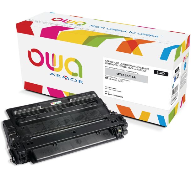 Toner remanufacturé HP Q7516A - OWA