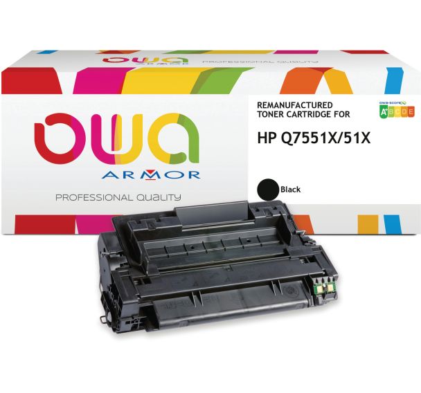 Toner remanufacturé HP Q7551X - Noir