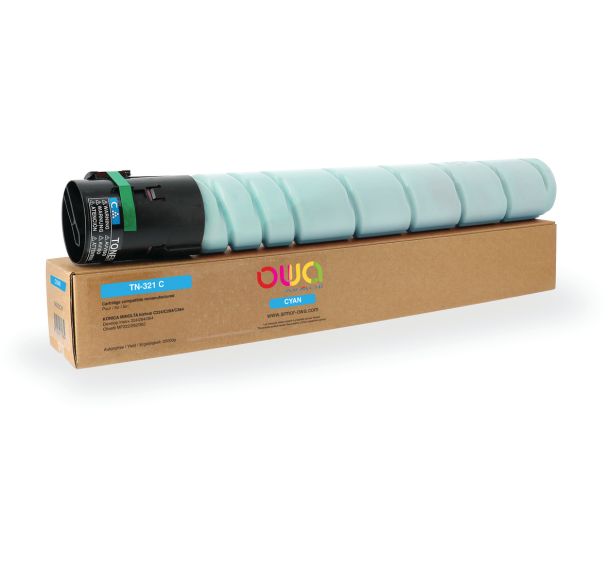Toner remanufacturé KONICA MINOLTA TN-321 C - OWA