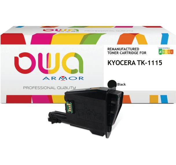Toner remanufacturé KYOCERA TK-1115 - Noir - 1600 pages
