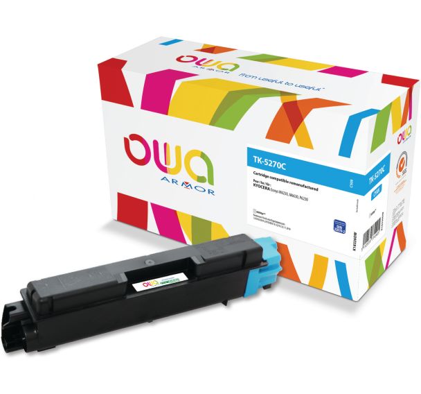 Toner remanufacturé KYOCERA TK-5270 C - OWA