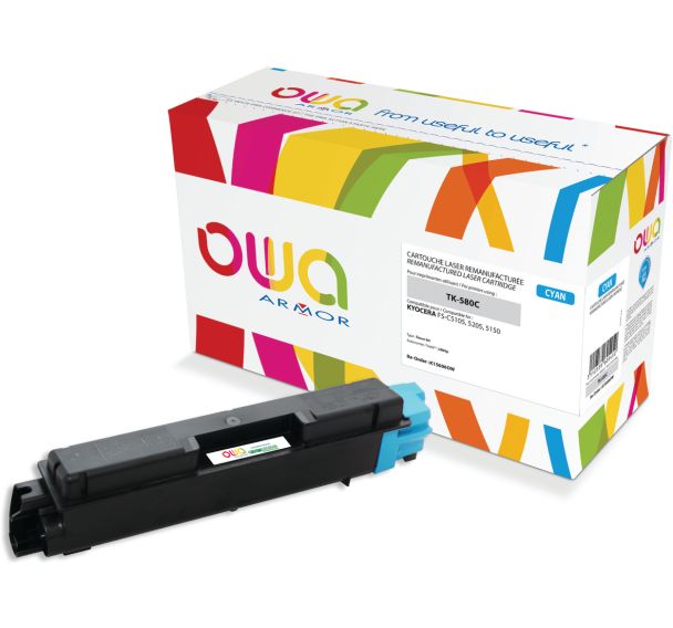 Toner remanufacturé KYOCERA TK-580 C - OWA