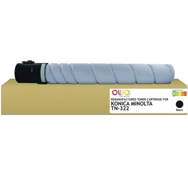 Toner remanufacturé Konica Minolta TN322 - Noir