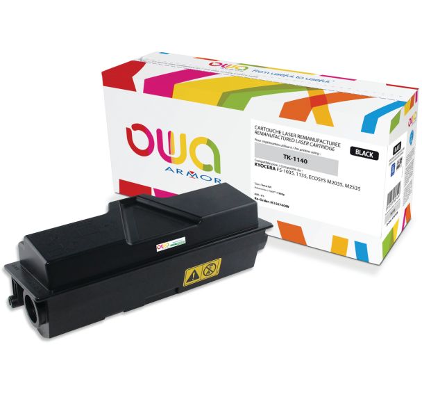 Toner remanufacturé Kyocera TK-1140 - Noir - Owa