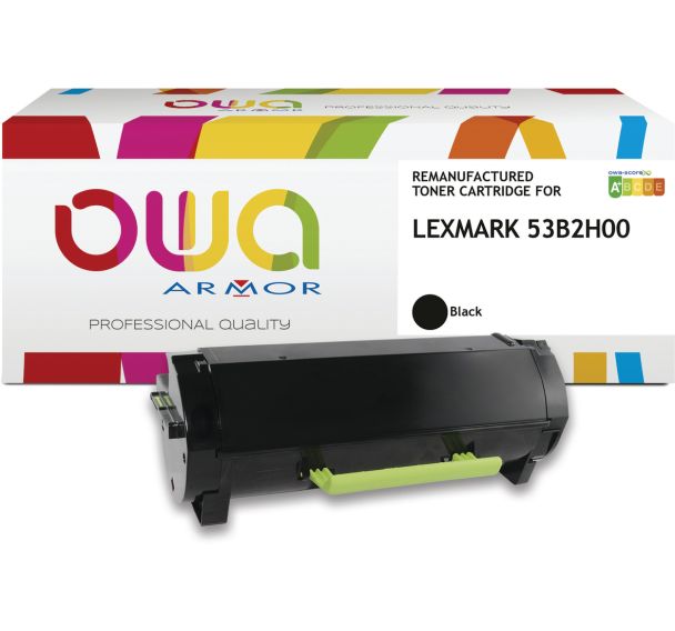 Toner remanufacturé LEXMARK 53B2H00 - OWA