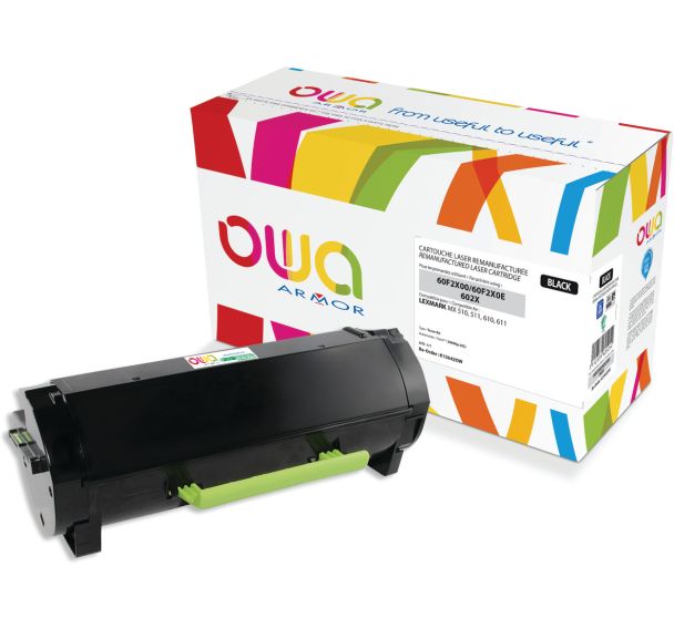 Toner remanufacturé LEXMARK 60F2X00 - 60F2X0E - OWA