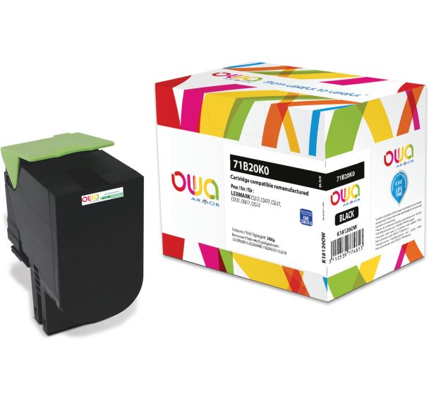 Toner remanufacturé LEXMARK 71B20K0 - OWA