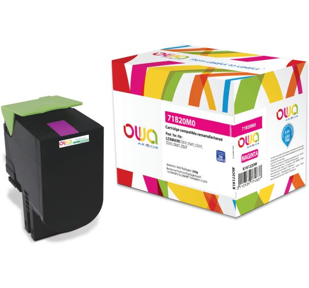 Toner remanufacturé LEXMARK 71B20M0 - OWA