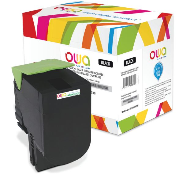 Toner remanufacturé LEXMARK 80C2HKE - 80C2HK0 - OWA