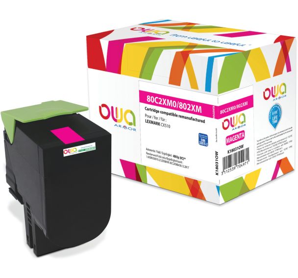 Toner remanufacturé LEXMARK 80C2XM0 - OWA