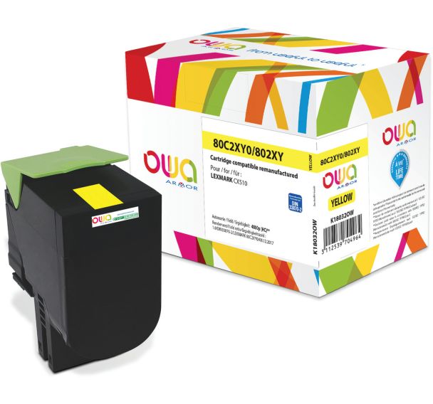 Toner remanufacturé LEXMARK 80C2XY0 - OWA