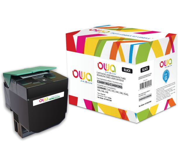 Toner remanufacturé LEXMARK C540H1KG - C540H2KG - OWA
