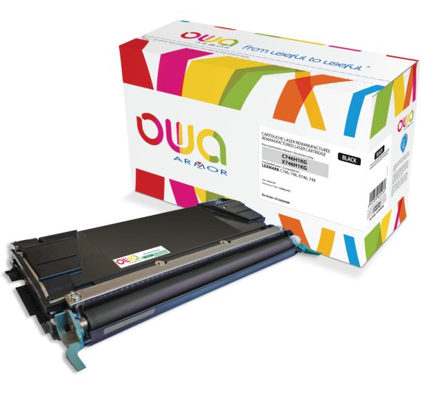 Toner remanufacturé LEXMARK C746H1KG - X746H1KG - OWA
