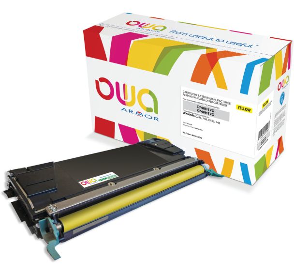 Toner remanufacturé LEXMARK C748H1YG - X748H1YG - OWA