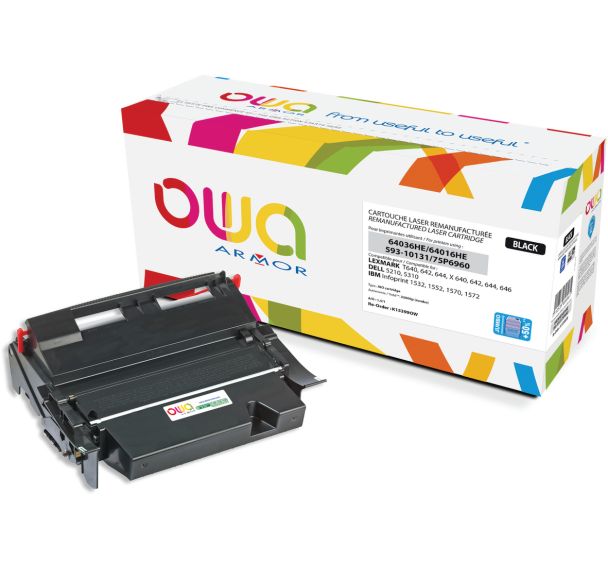 Toner remanufacturé Lexmark64016HE-IBM75P6960-DELL593-10130