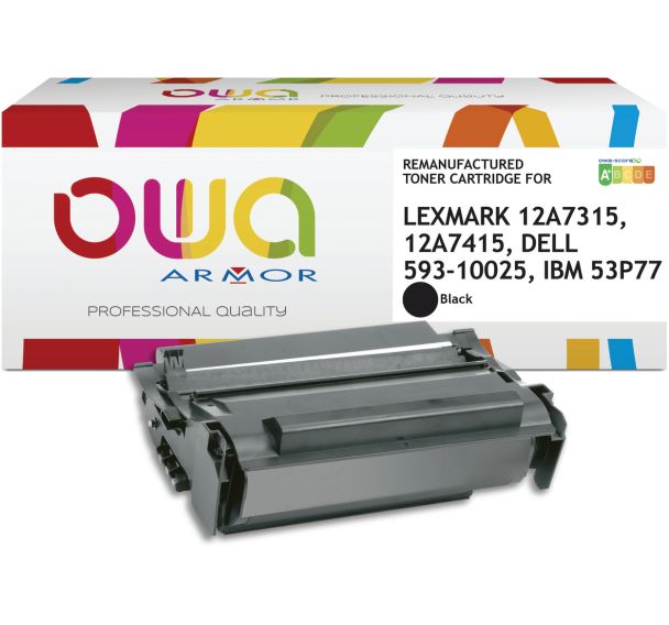 Toner remanufacturé Lexmark 12A7315-12A7415-DELL593-10025