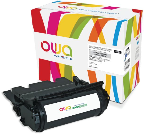 Toner remanufacturé Lexmark 12A7362-12A7462-IBM 75P4303