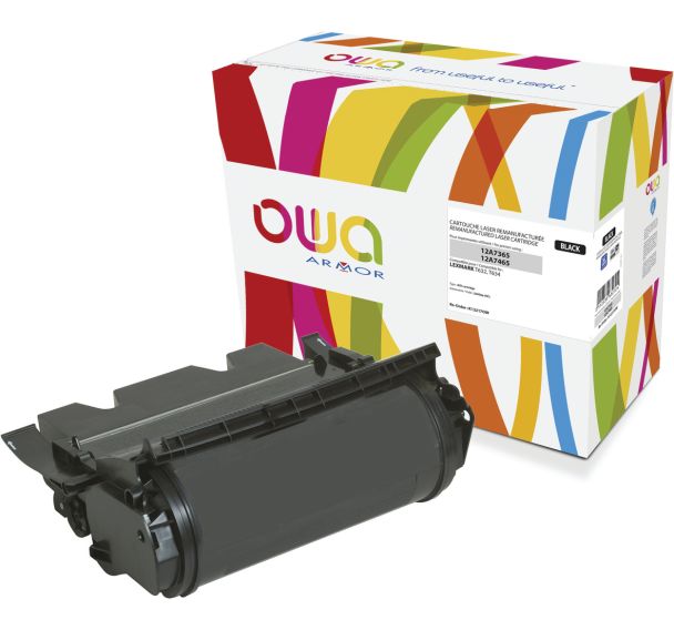 Toner remanufacturé Lexmark 12A7365-12A7465 - Noir