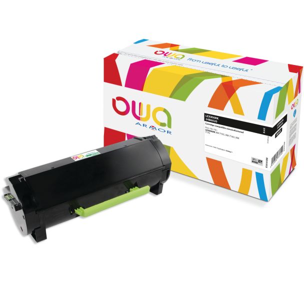 Toner remanufacturé Lexmark 24B6020 - Noir