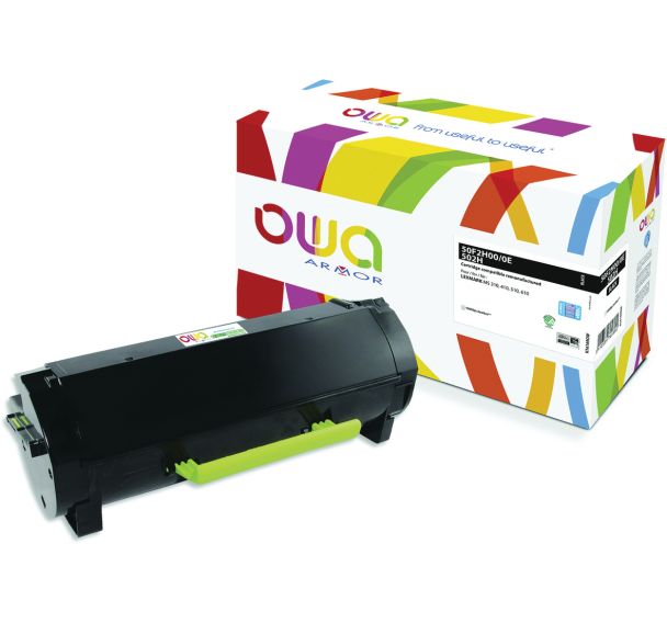 Toner remanufacturé Lexmark 50F2H00 - Noir