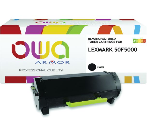 Toner remanufacturé Lexmark 50F5000 - Noir