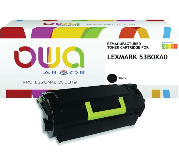 Toner remanufacturé Lexmark 53B0XA0 - Noir