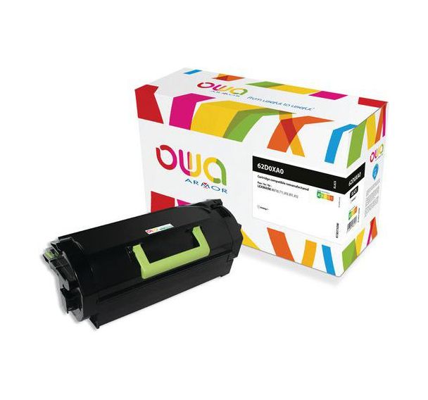 Toner remanufacturé Lexmark 62D0XA0 - Noir