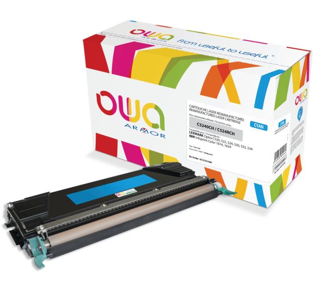 Toner remanufacturé Lexmark C5240 - Lexmark C524R - Owa