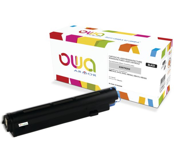 Toner remanufacturé OKI 43979202 - Noir