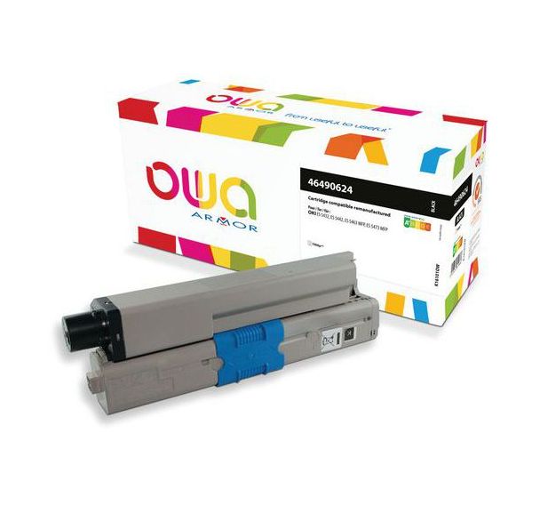 Toner remanufacturé OKI 46490624 - Noir