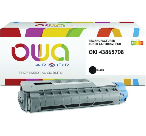 Toner remanufacturé Oki 43865708 - Noir