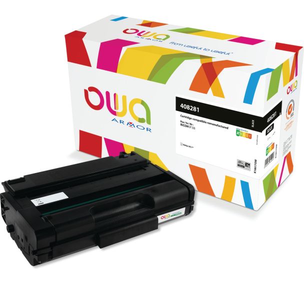 Toner remanufacturé Ricoh 408281 - Noir