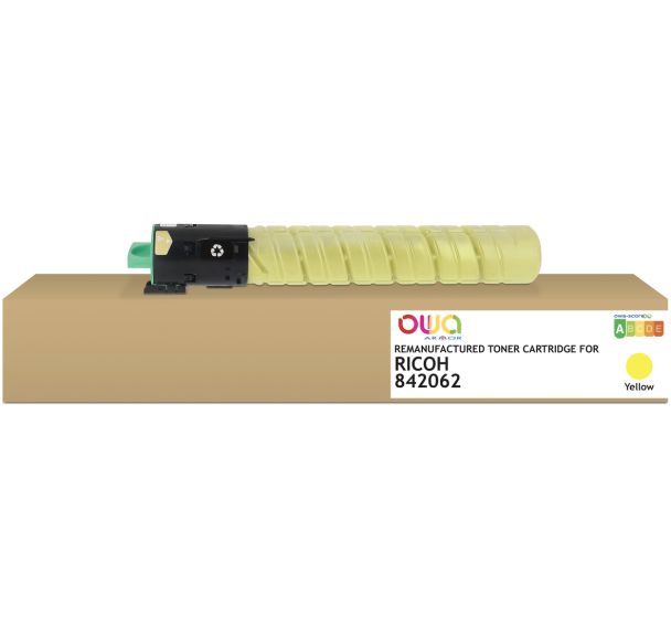Toner remanufacturé Ricoh 842062 - Jaune