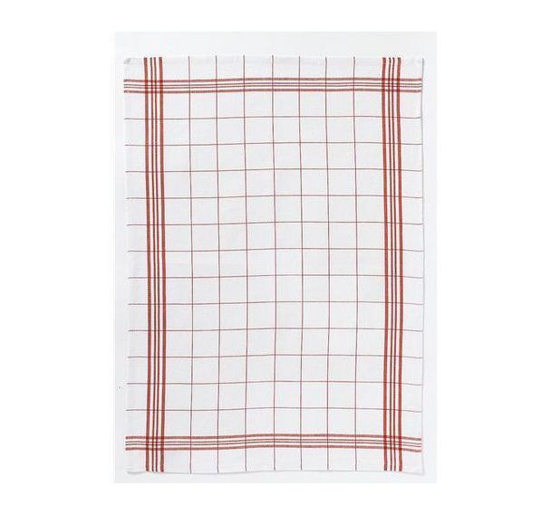 Torchon à carreaux Classic - Rouge - 50 x 70 cm