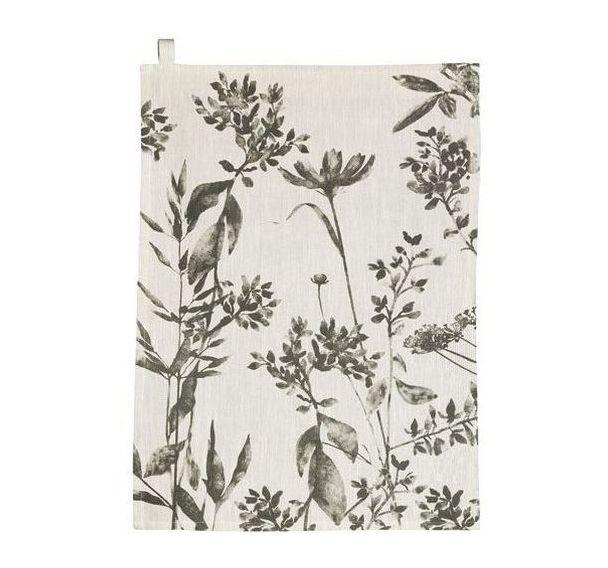 Torchon fleuri 100% coton - 50x70cm