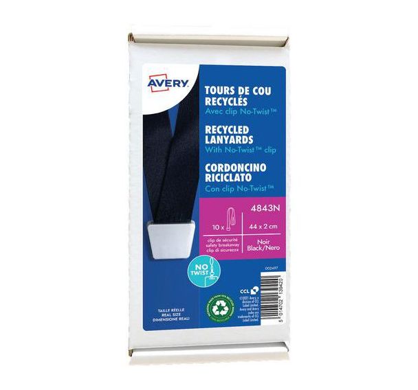 Tour de cou recyclé Clip No-Twist ™ - Avery Dennison
