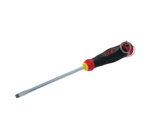 Tournevis bimat. fente mecanicien 8x150 avec clip inox fme