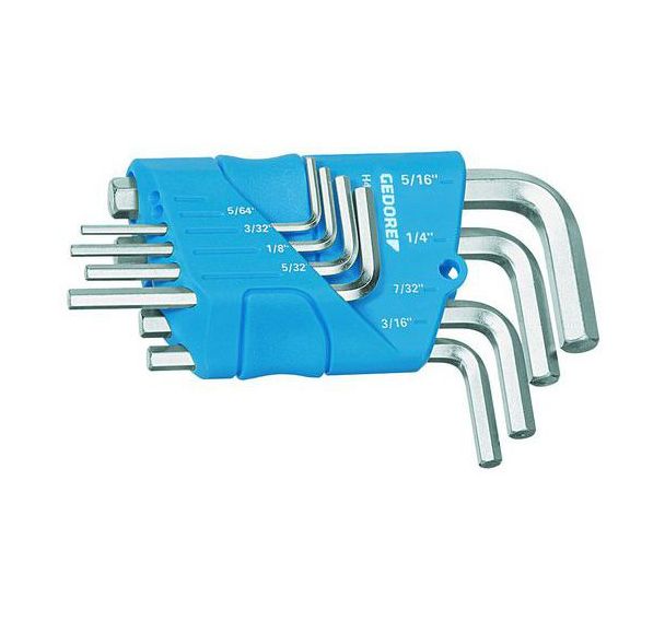 Tournevis coudé dans son support 8 pcs 5/64-5/16AF