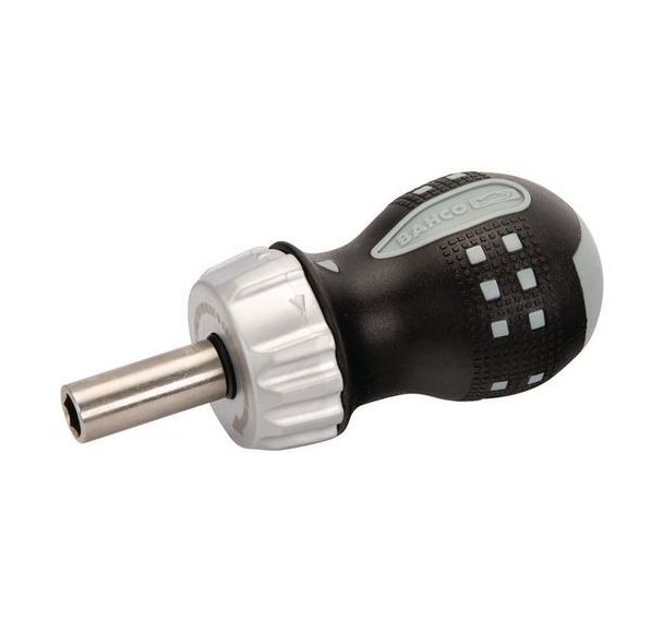Tournevis court à cliquet porte-embouts 1/4" 68mm
