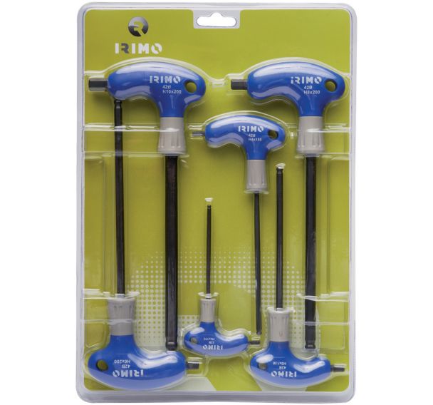 Tournevis sphérique manche T vis 6 pans 6 pièces
