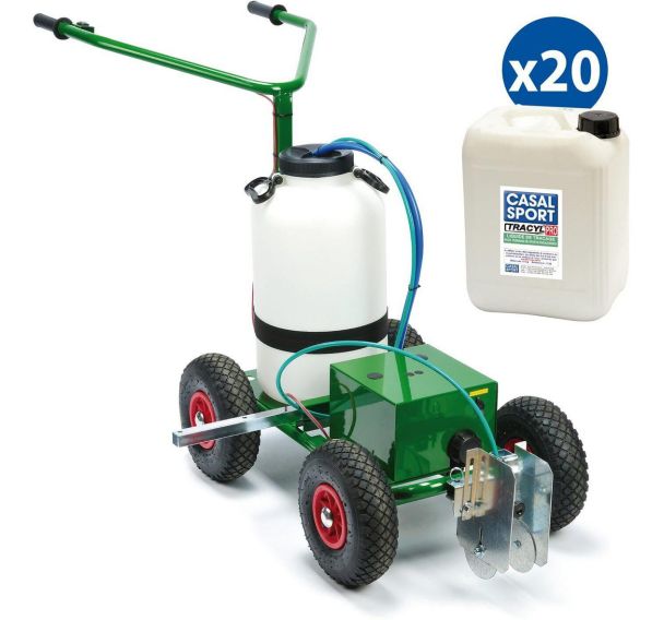 Traceuse pulvérisation électrique + 20 bidons de Tracyl Pro