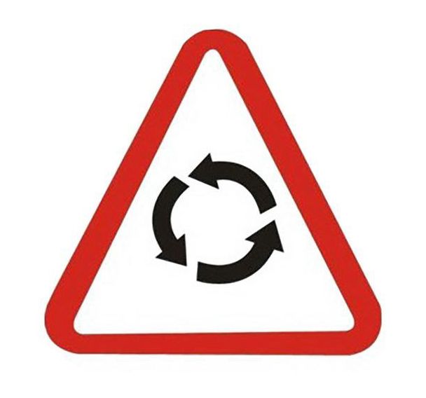 Traffic panel - Attention rond point