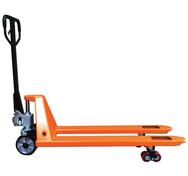 Transpalette 2,5 T premium couleur orange livré timon monté