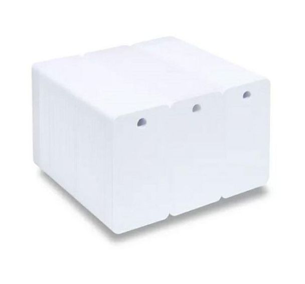 Tricarte perforées sécables PVC blanches -Lot de 100-Sogedex