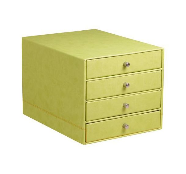 Trieur 4 tiroirs simili cuir - Rhodia