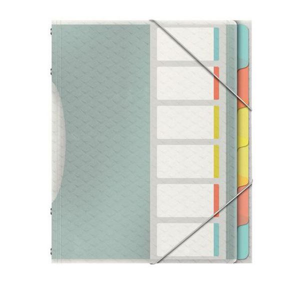 Trieur 6 compartiments 24x33 cm polypropylène couleur