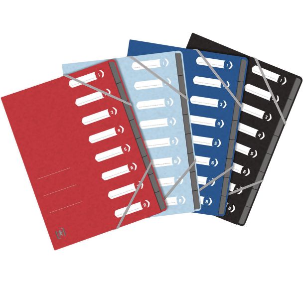 Trieur Agrafé Oxford TopFile+ A4 8 Positions - Assorti