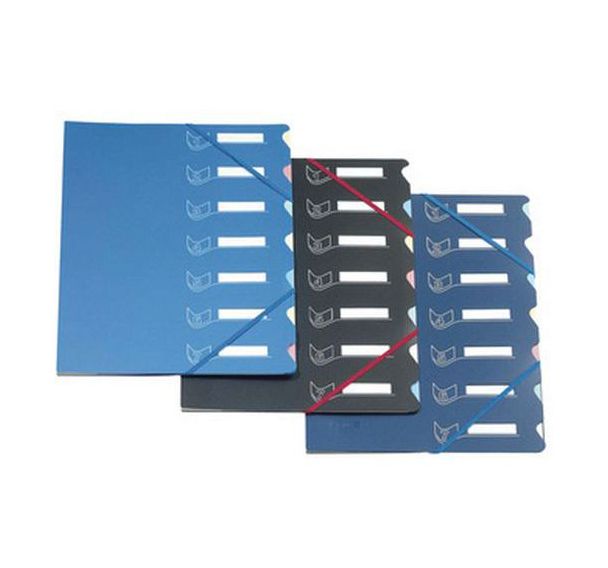 Trieur à élastique série 437, 7 touches, assorti,