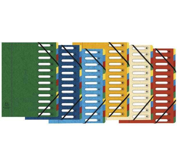 Trieur à fenêtres 12 compartiments- Coloris assortis- Lot de 6